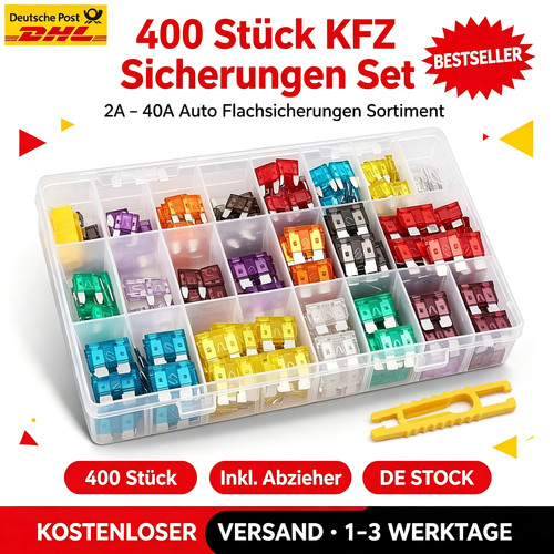 400 stück kfz sicherungen set - sicherungen,